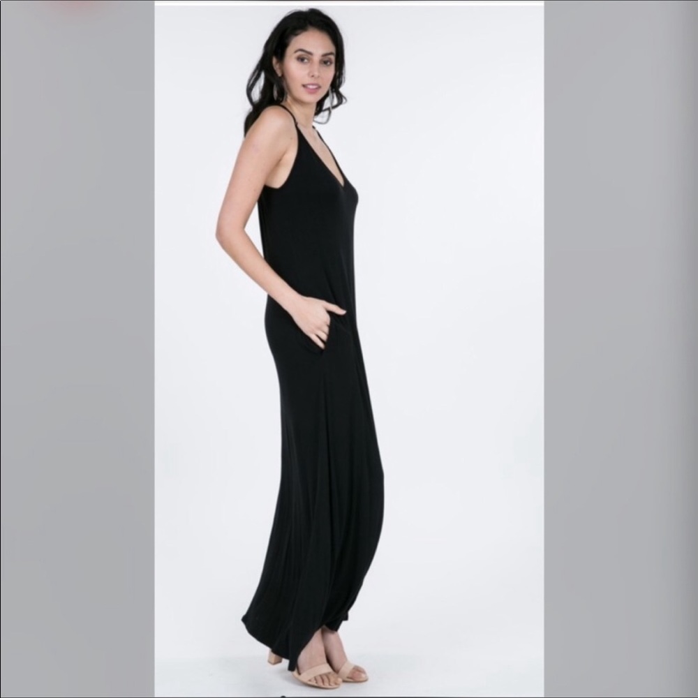Maxi Dress With Pockets Vneck - Picture 5 of 8